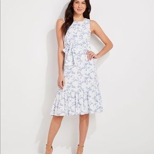 Kentucky Derby Floral Gingham Side-Tie Dress